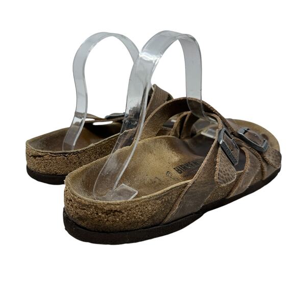 Birkenstock Temara Sandals Leather Buckle Flat Brown Size 41 US 10 10.5 - Picture 9 of 14
